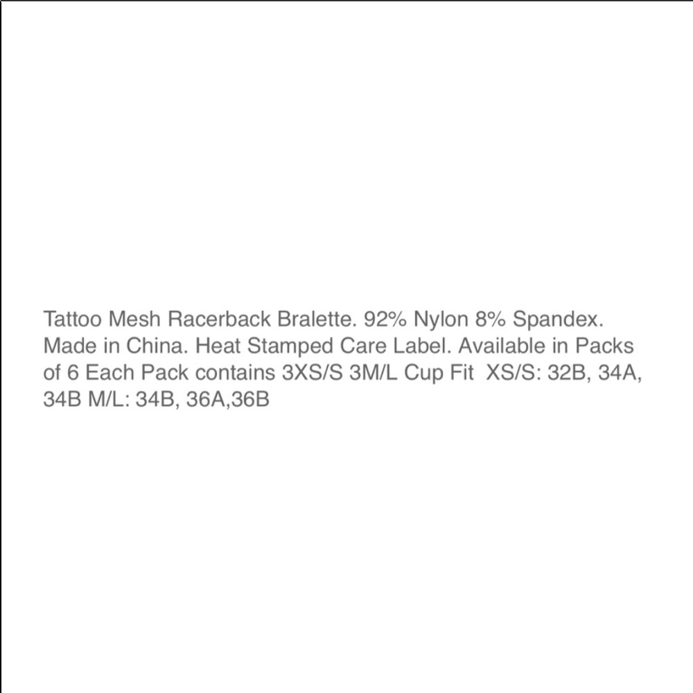 Tattoo Mesh Racerback Bralette - Picture 5 of 5